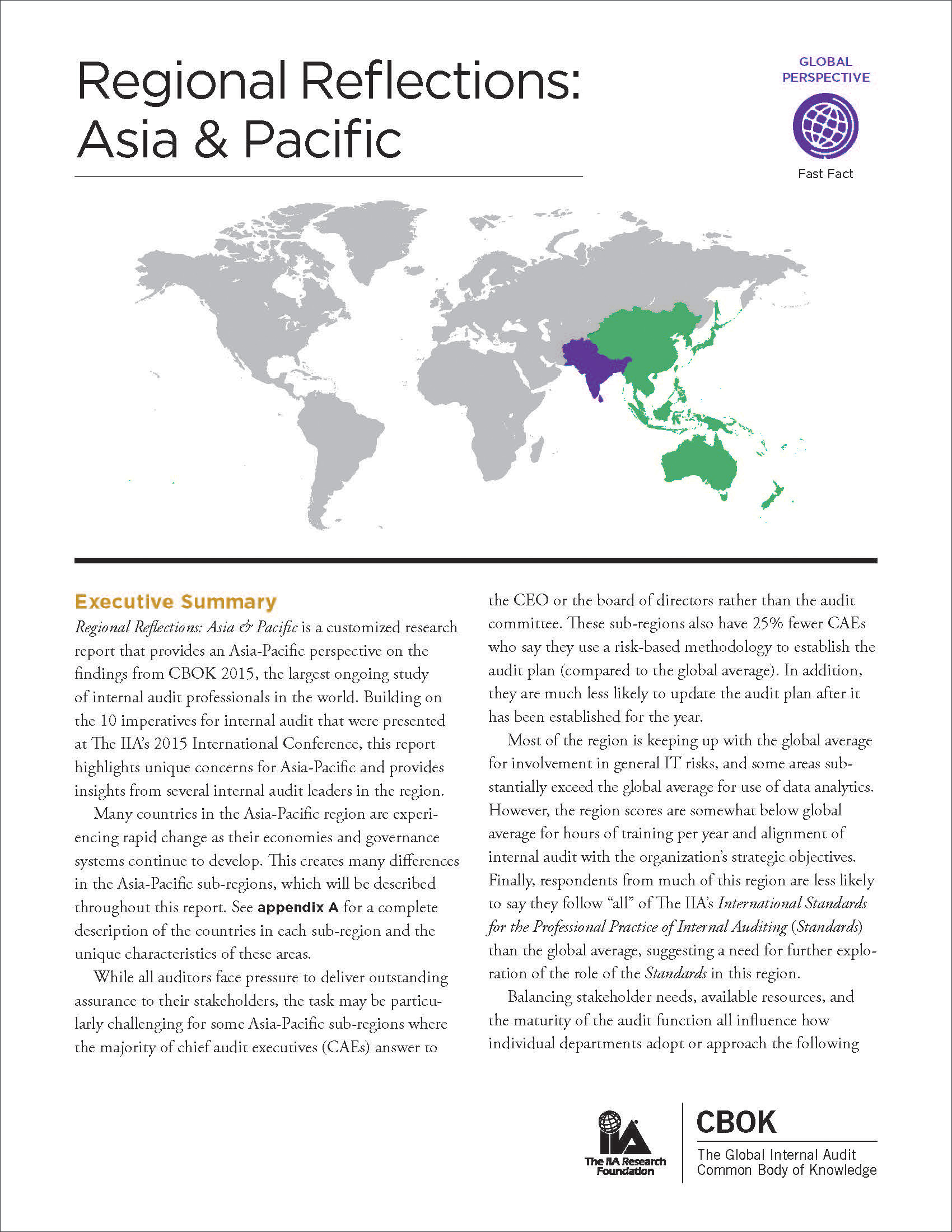 Regional Reflections: Asia & Pacific